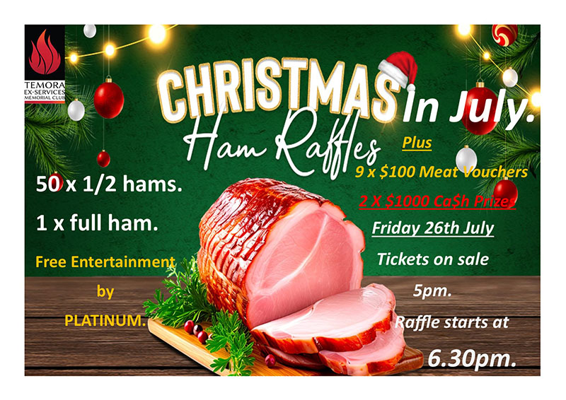 Christmas in July - Ham Raffels