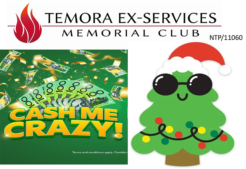 CASH ME CRAZY! - $12,000 Cash to be won! Friday 11 December.